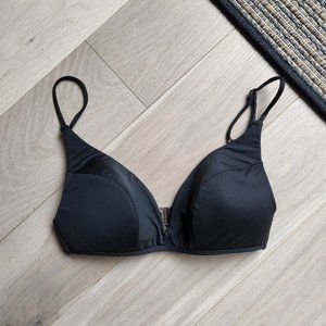 Zimmerman swim black structured lined bikini top Size 0